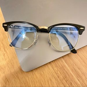 RAY-BAN Clubmaster Clear Blue-Light Glasses